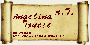 Angelina Tončić vizit kartica